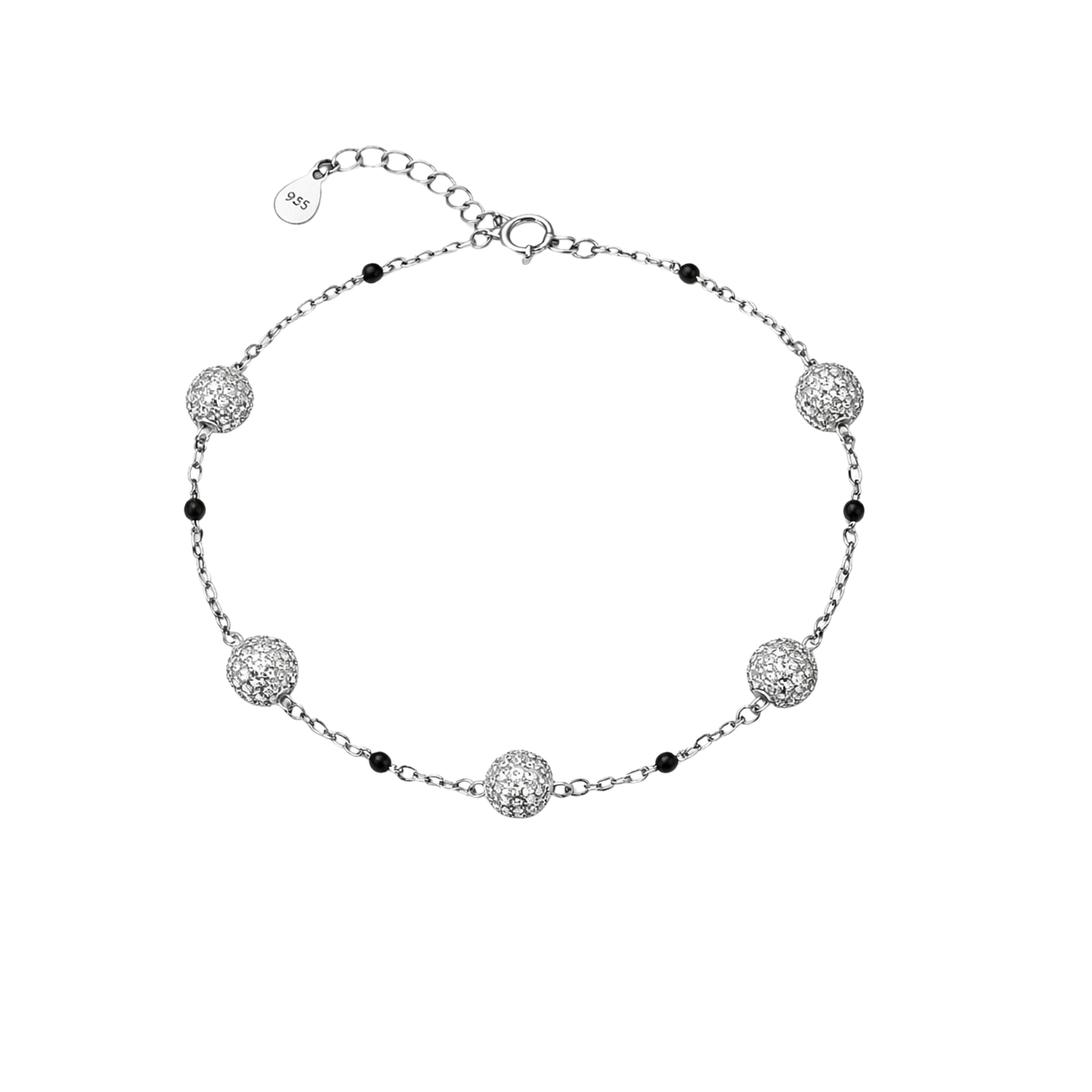 Silver Disco ball Chain Bracelet for her