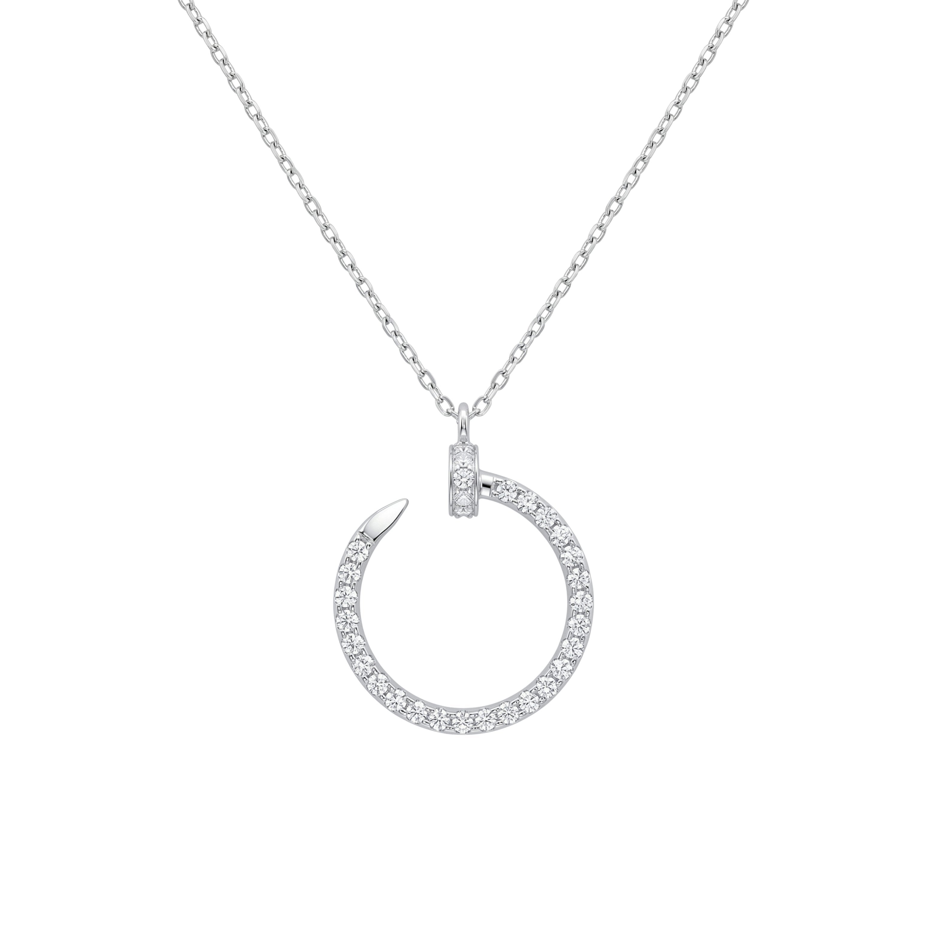 Silver Nail Hook Chain pendant For her
