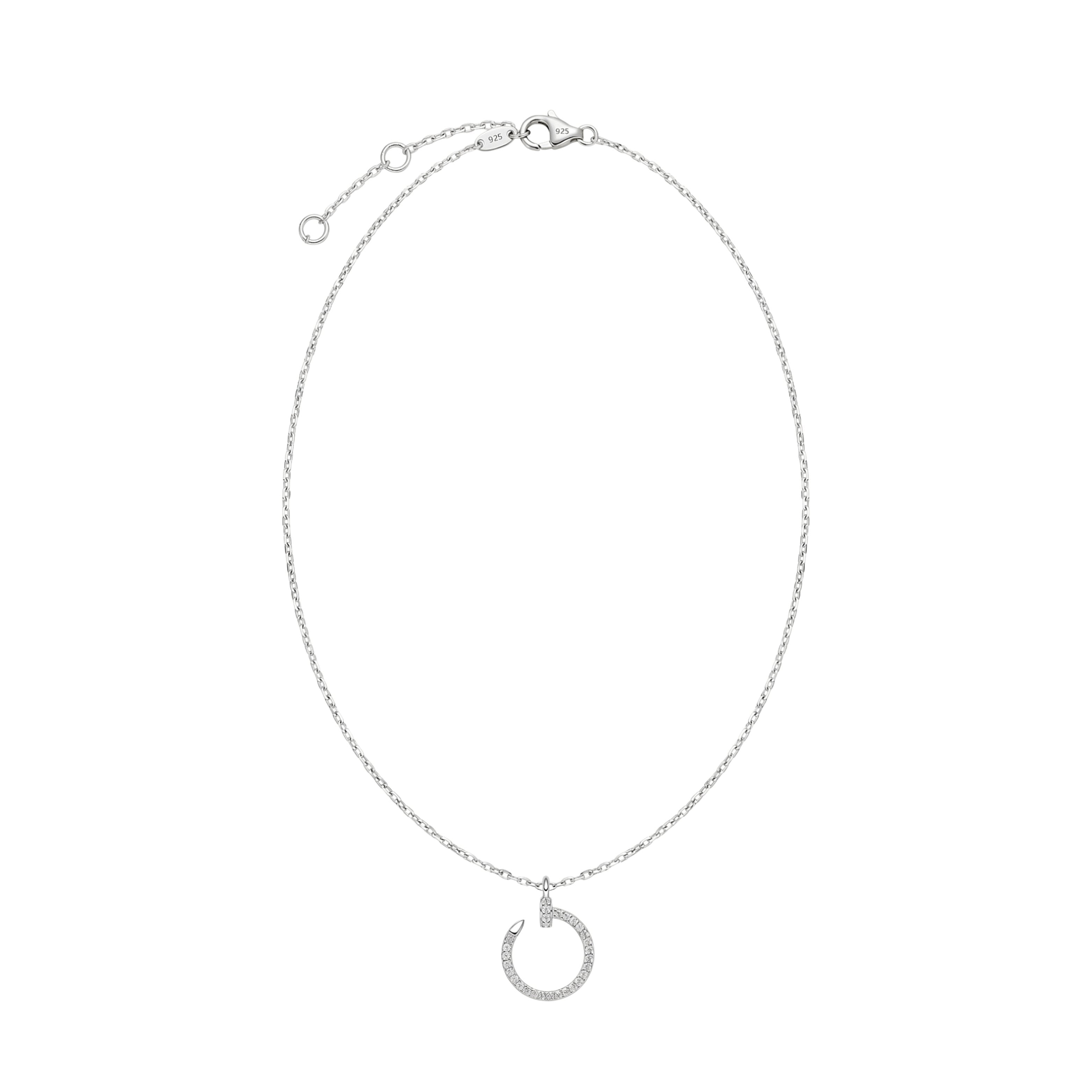 Silver Nail Hook Chain pendant For her