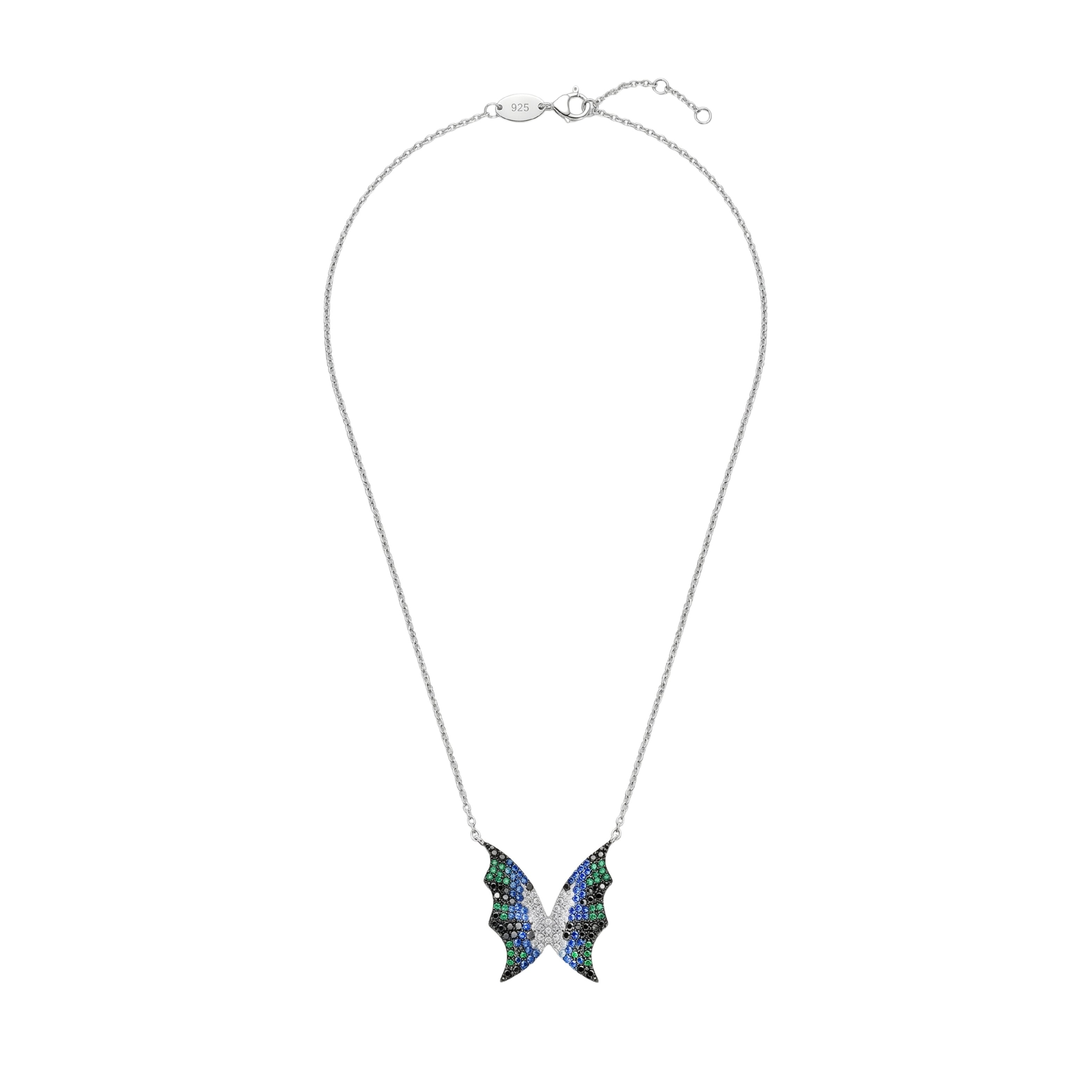 Silver Enchanted Butterfly Wing Necklace