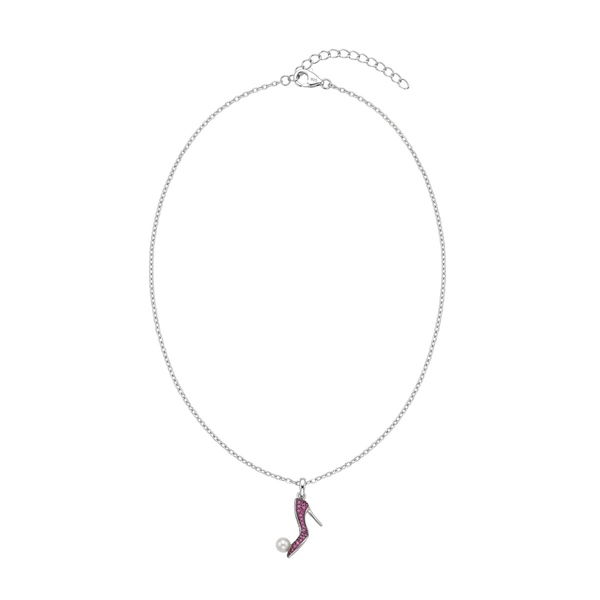 Silver High Heel Shoe Pendant For Her