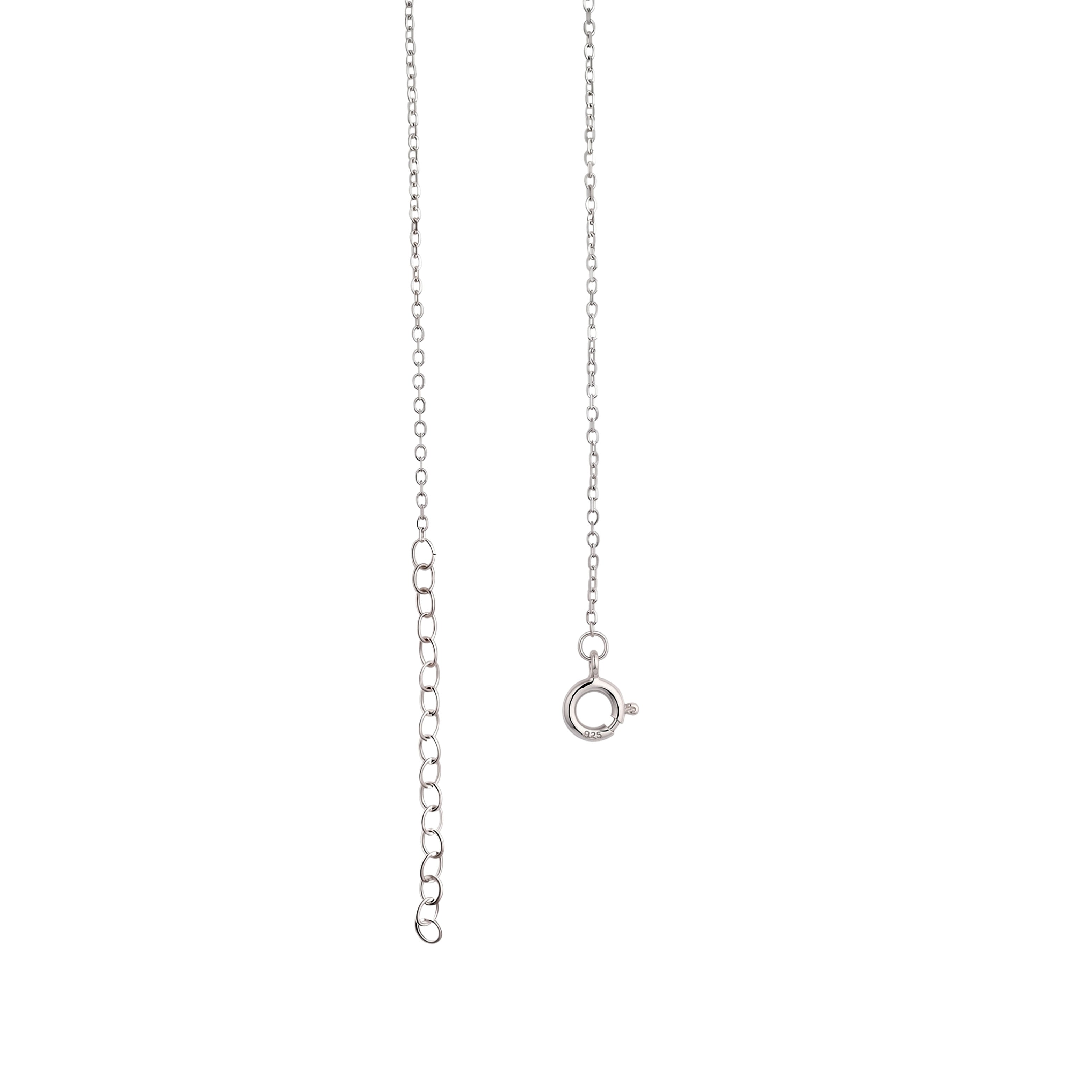 Silver Pookie Solitaire Zircon Chain Pendant