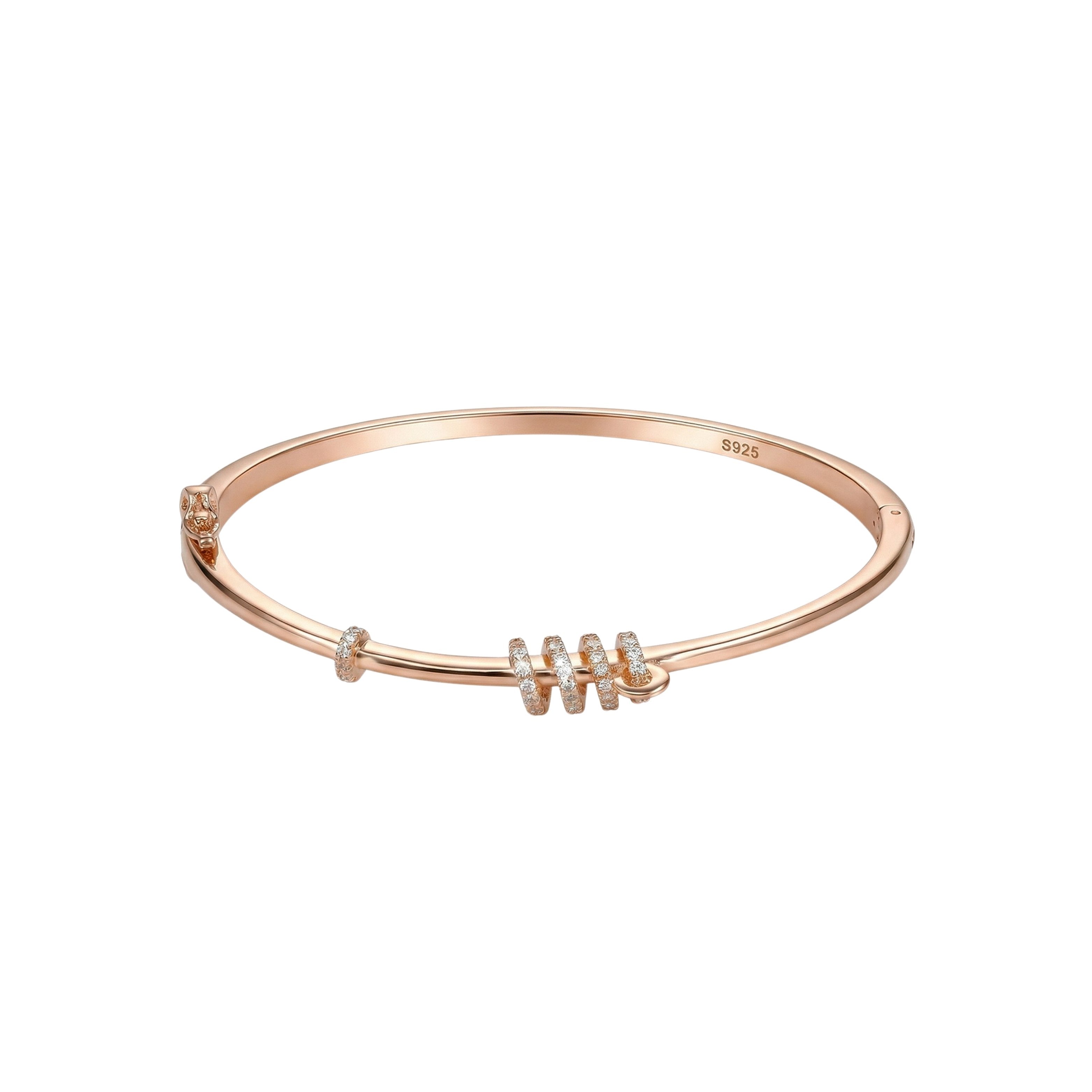 Rose gold Spring locked minimalist bracelet For her