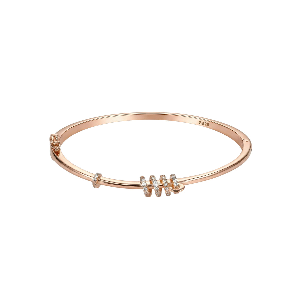 Rose gold Spring locked minimalist bracelet For her
