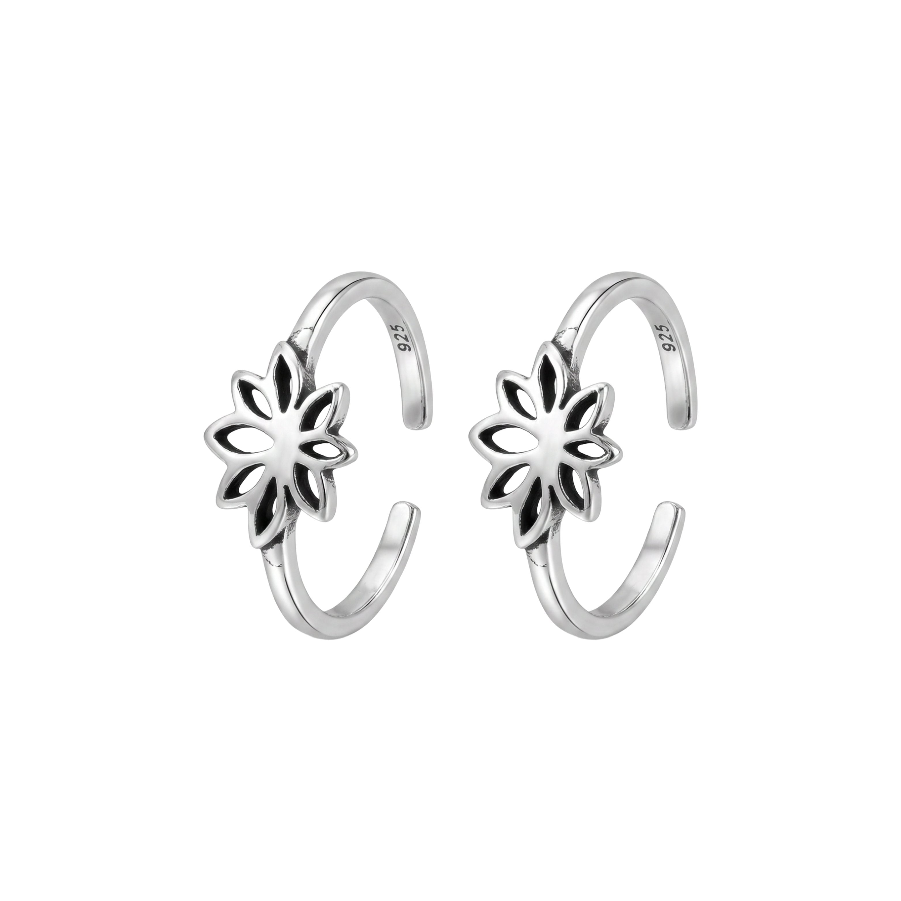 Silver Blossoming Lotus Toe ring