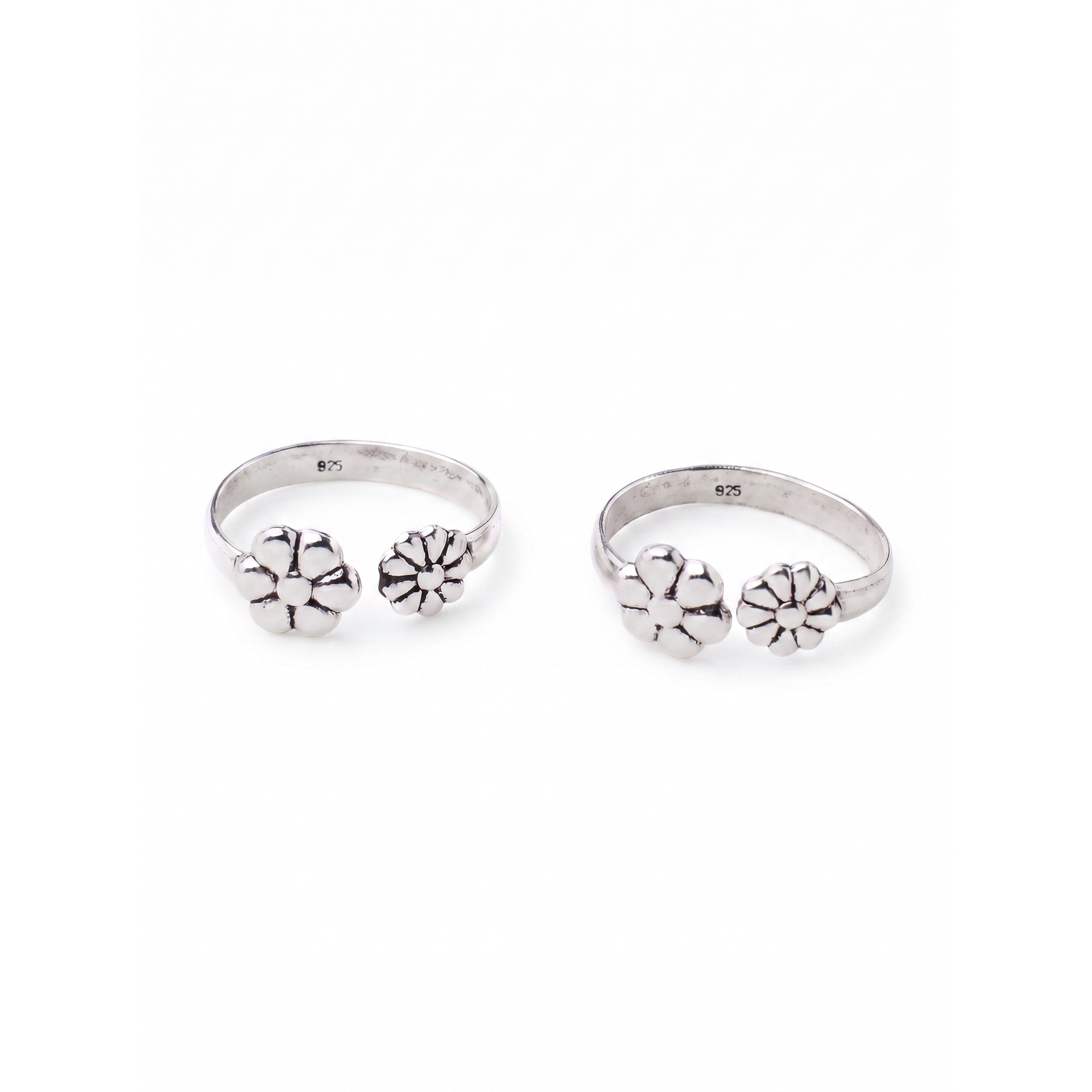 Silver Oxidised Nova Toe Ring