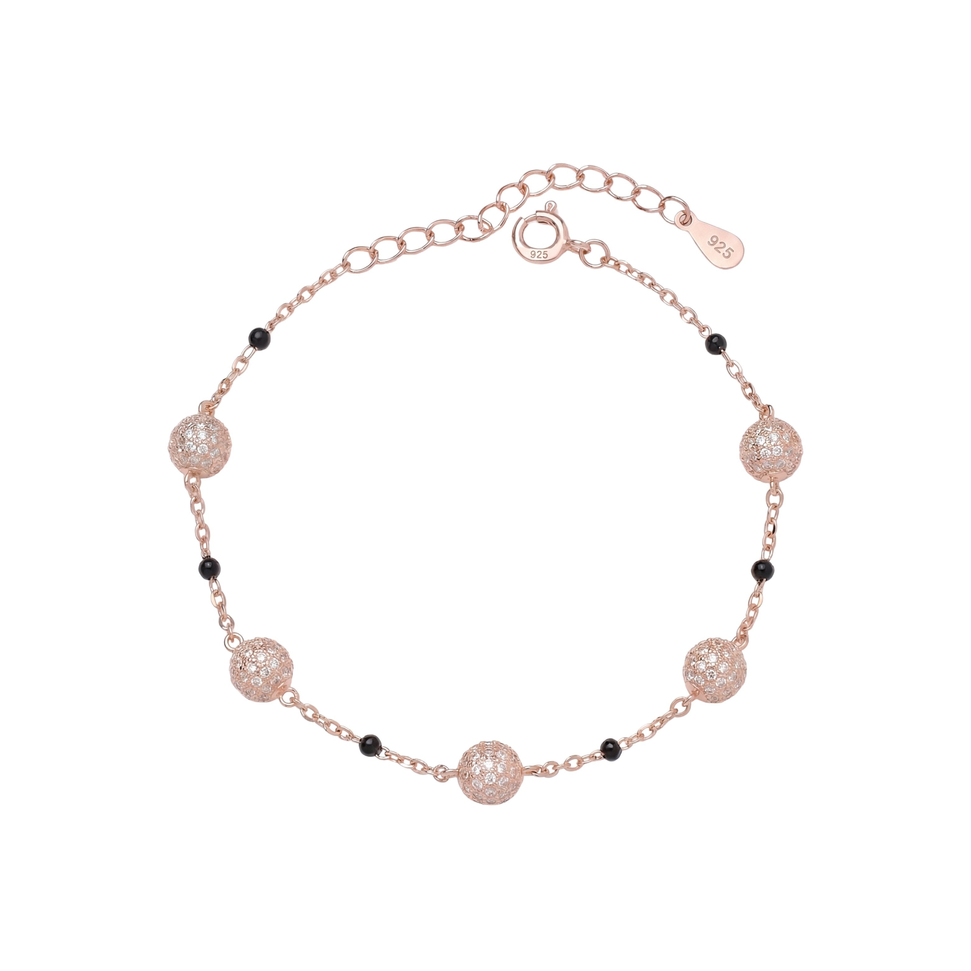 Rose gold Disco ball Chain Bracelet for her