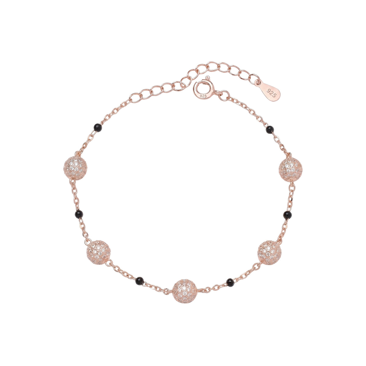 Rose gold Disco ball Chain Bracelet for her