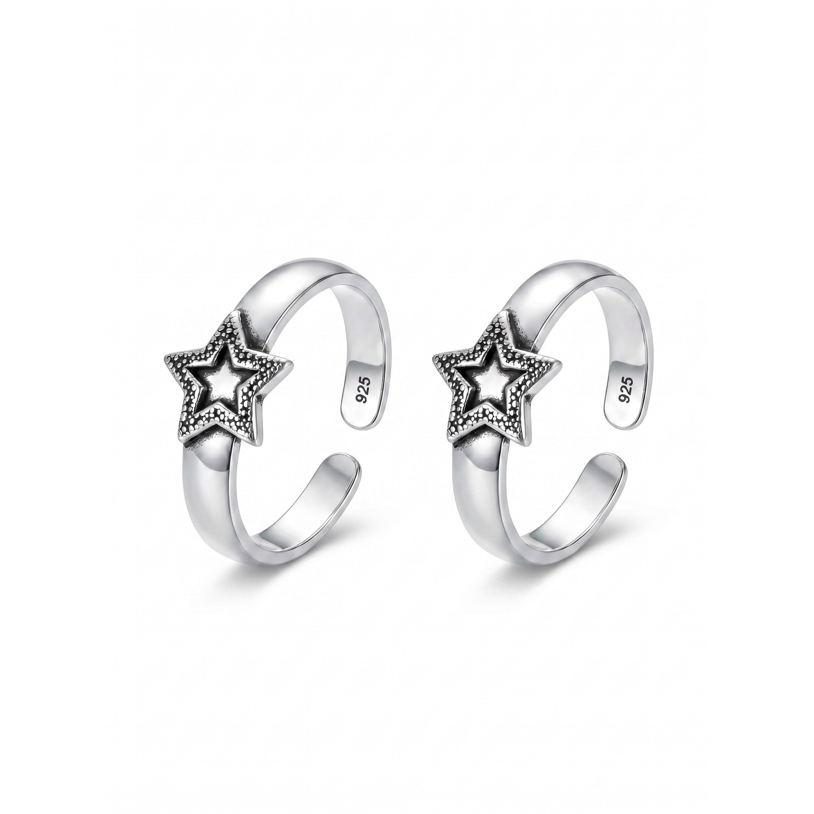 Silver Star Shine Toe Ring
