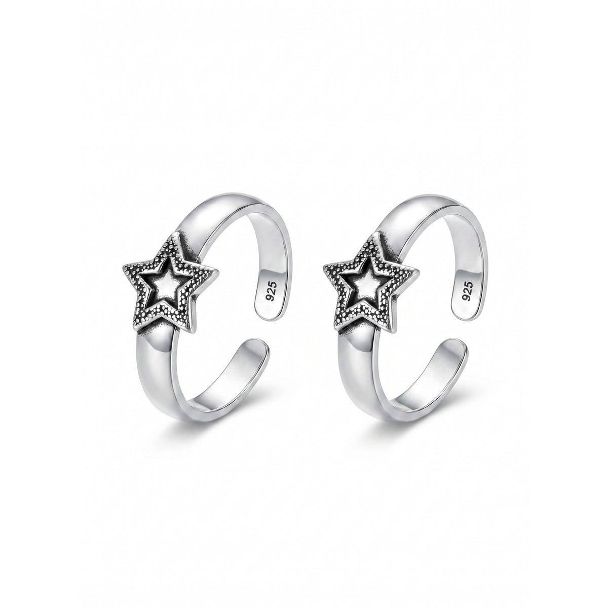 Silver Star Shine Toe Ring