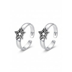 Silver Star Shine Toe Ring