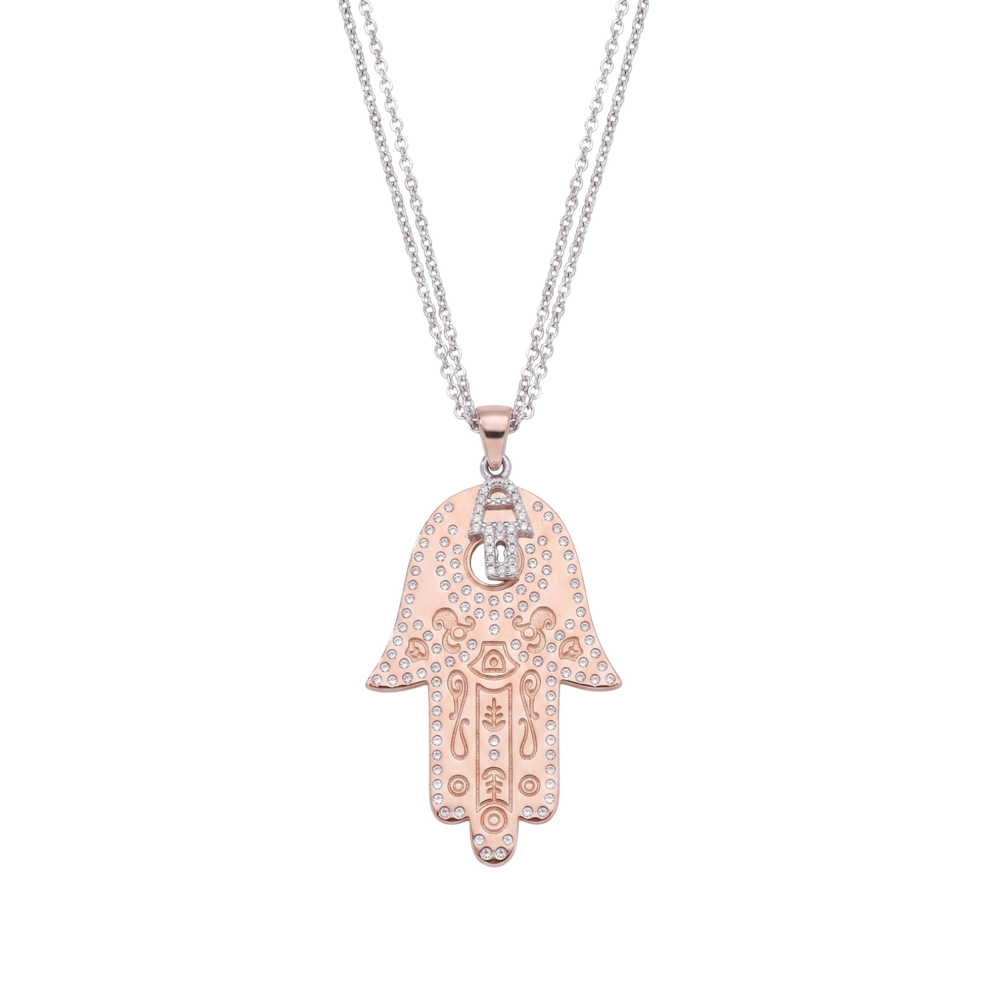 Rose gold Hamsa hand Pendant