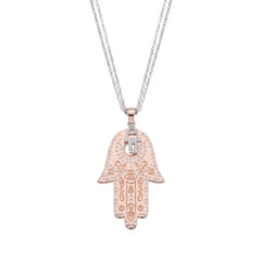 Rose gold Hamsa hand Pendant