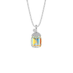 Silver Aurora Blue Pendant