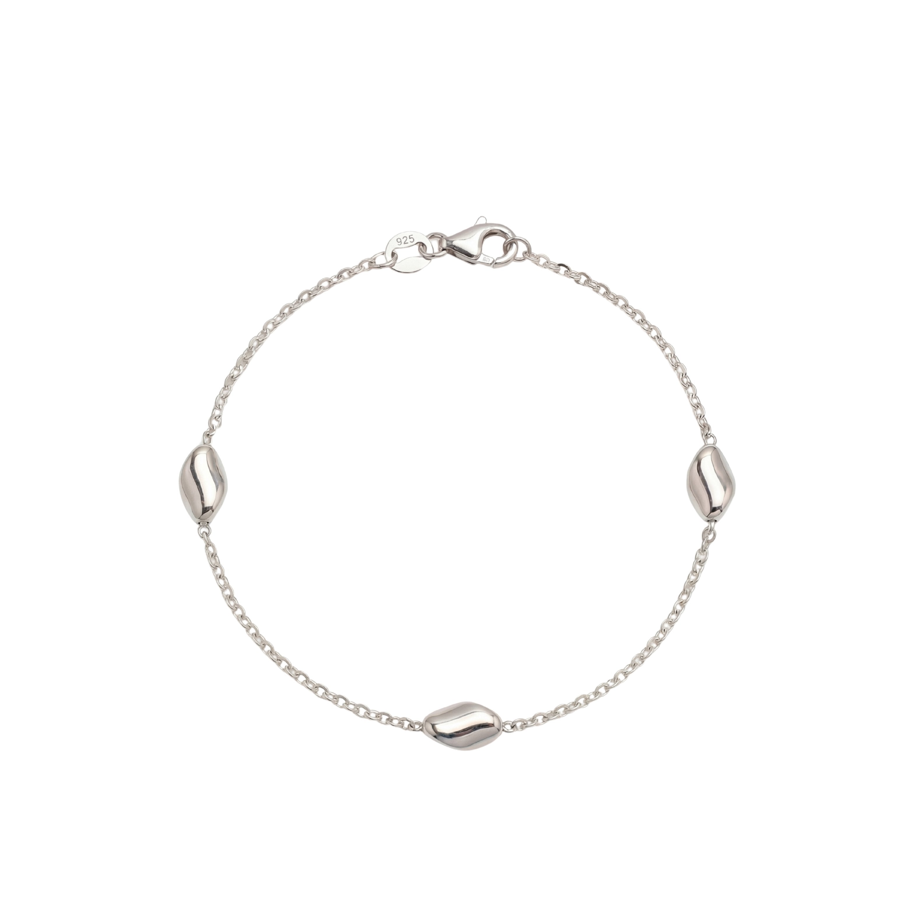 Silver Coffee Bean Bracelet