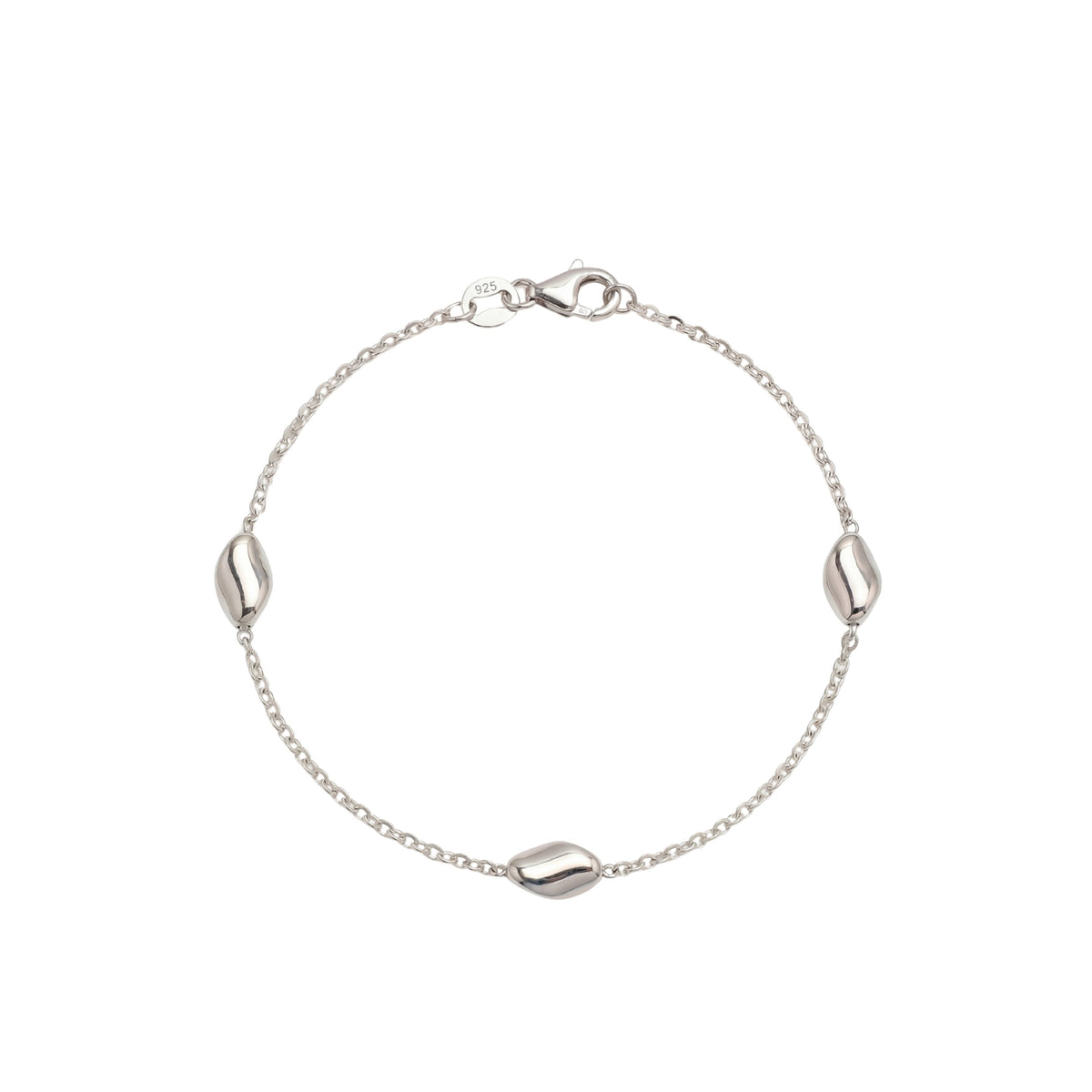 Silver Coffee Bean Bracelet