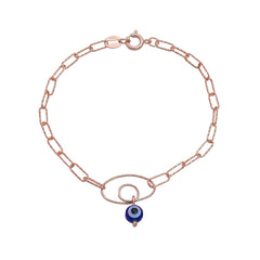 Rose Gold Evil Eye Protection Bracelet