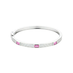 Silver Pink Glaze stones Fine Bracelet for her