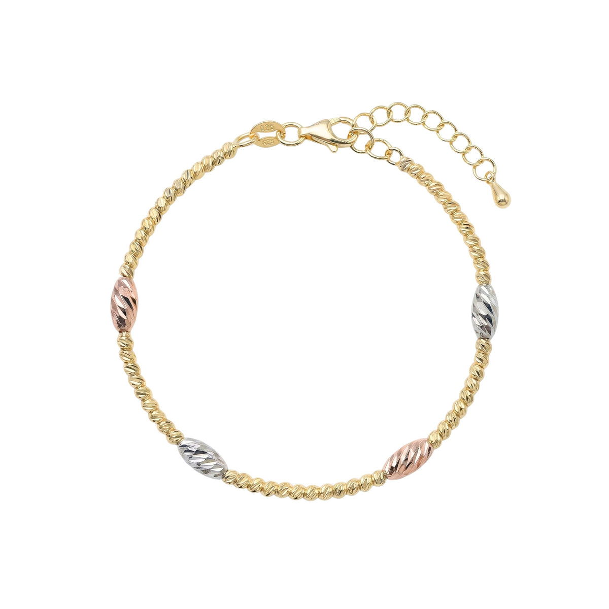 Gold Elegant Bracelet with Fusion of Colours