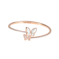 Rose Gold Open Cuff Butterfly Bracelet