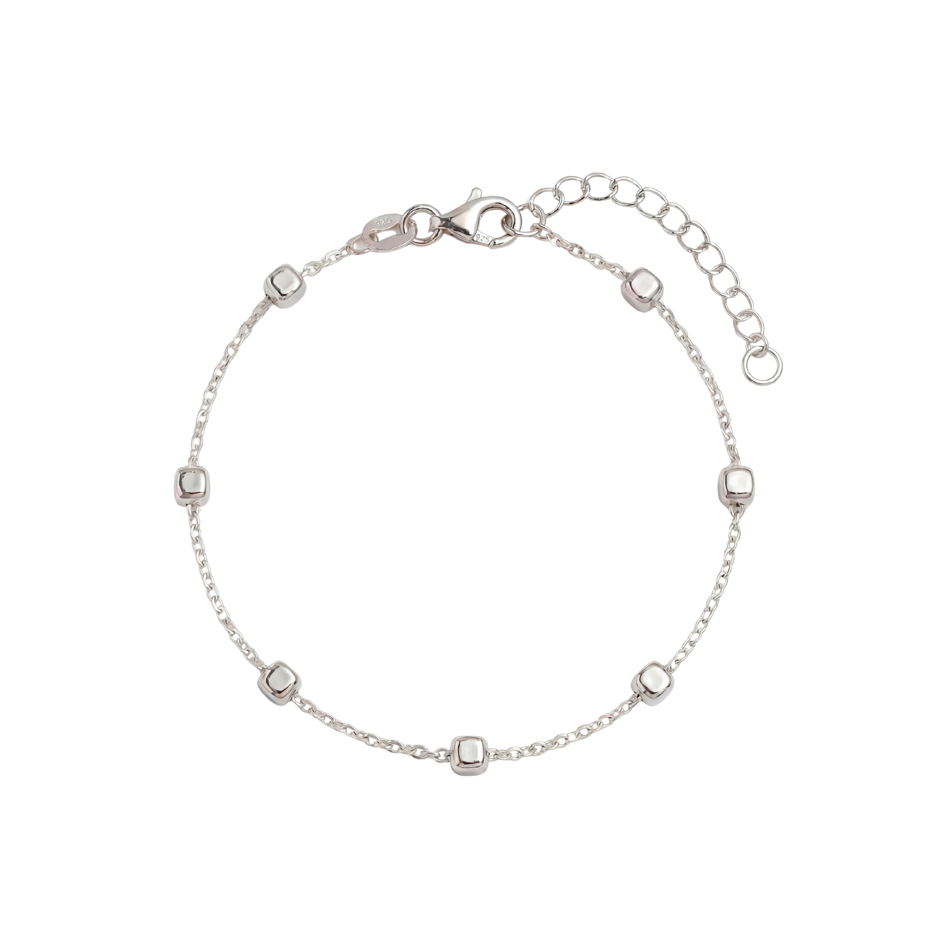 Silver Glitter Hand Bracelet
