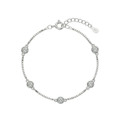925 Silver Diamond (CZ) Dangler Bracelet