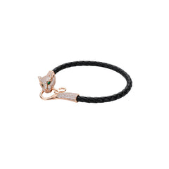 Rose Gold Panther Head Luxury Bracelet For Her