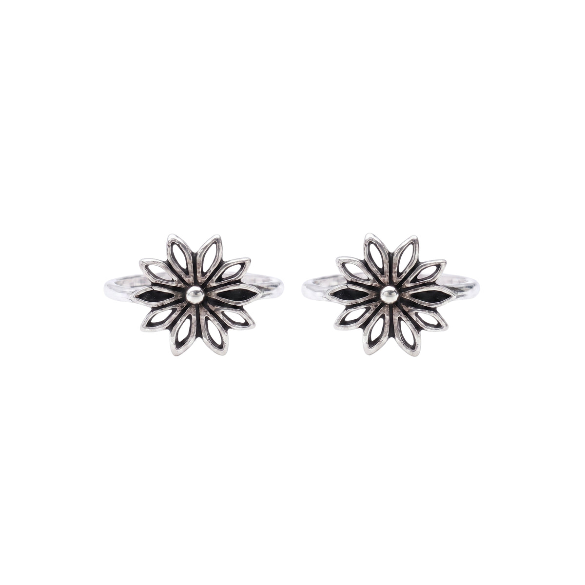 Silver Lotus Beautiful Toe Ring