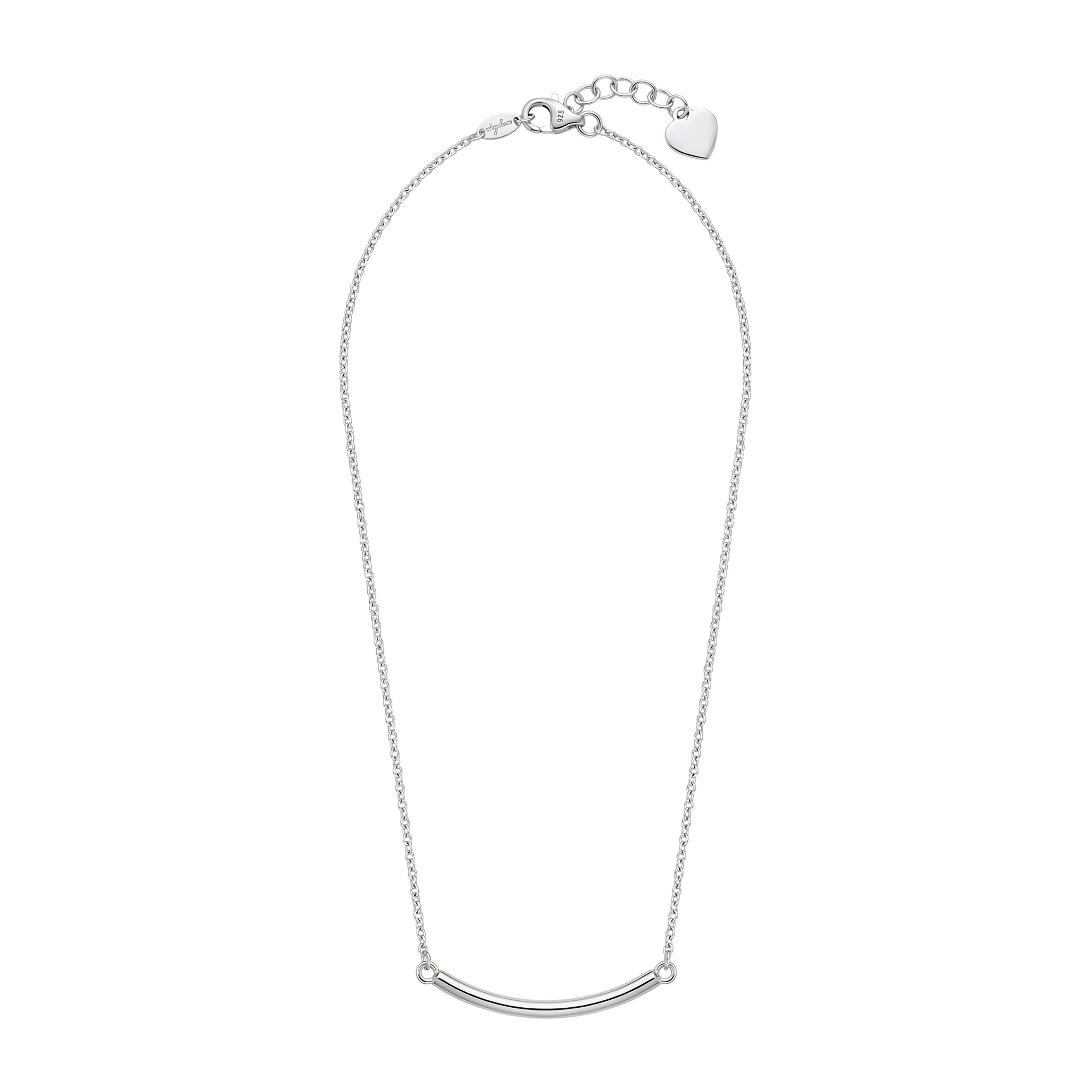 Silver Curved Bar Pendant