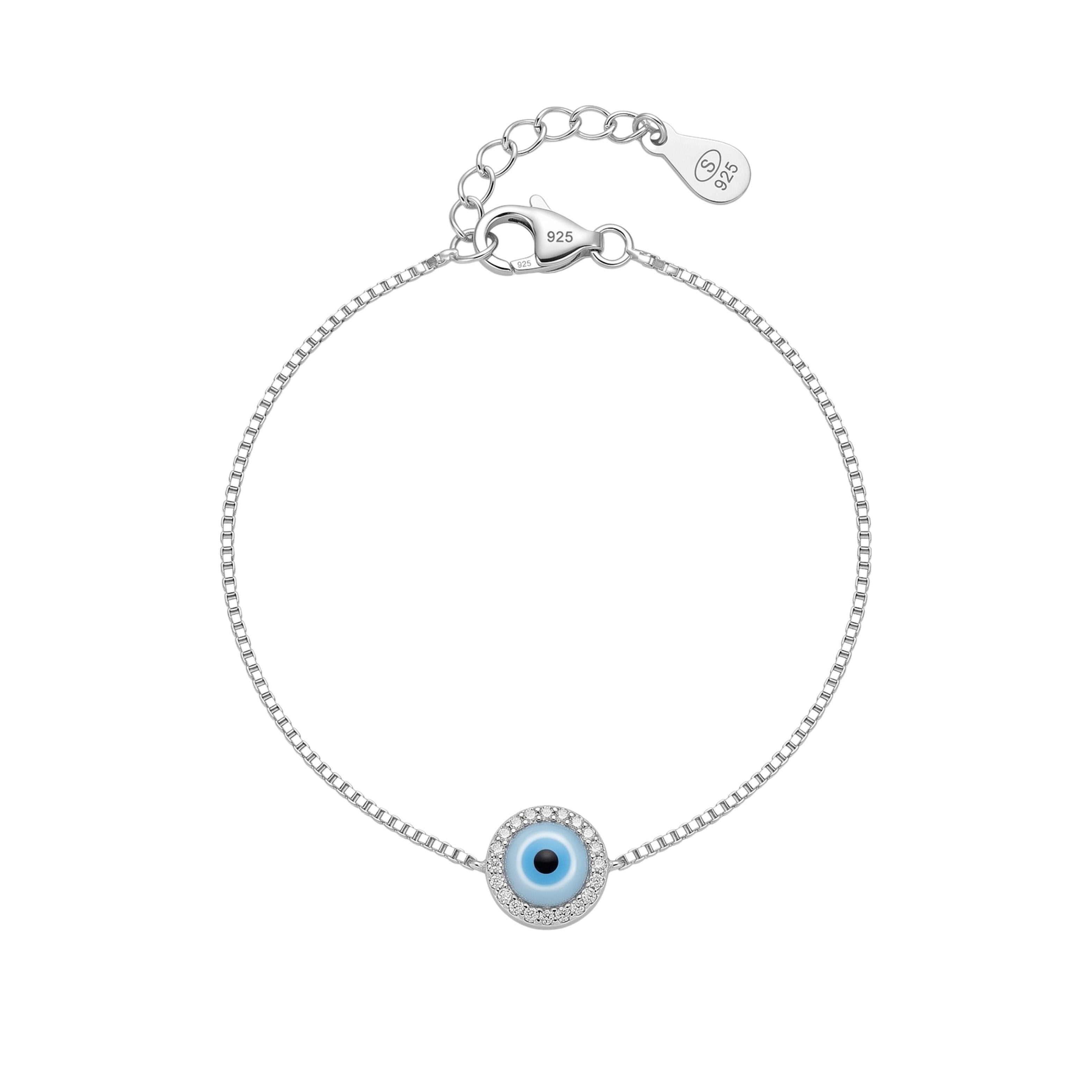 Silver Elegant Evil Eye Sterling Bracelet For Her