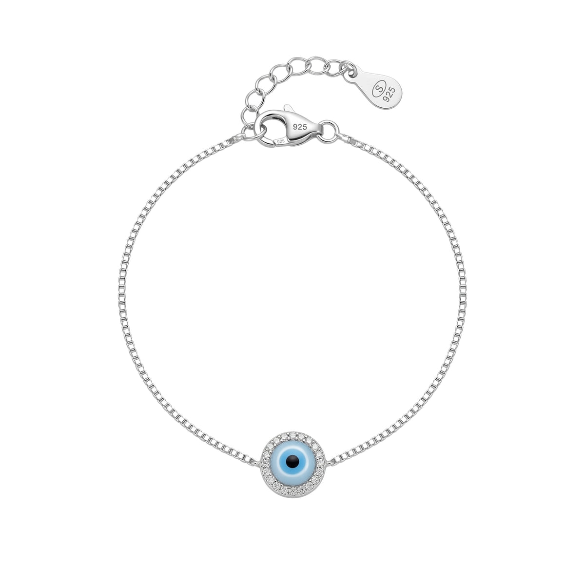 Silver Elegant Evil Eye Sterling Bracelet For Her