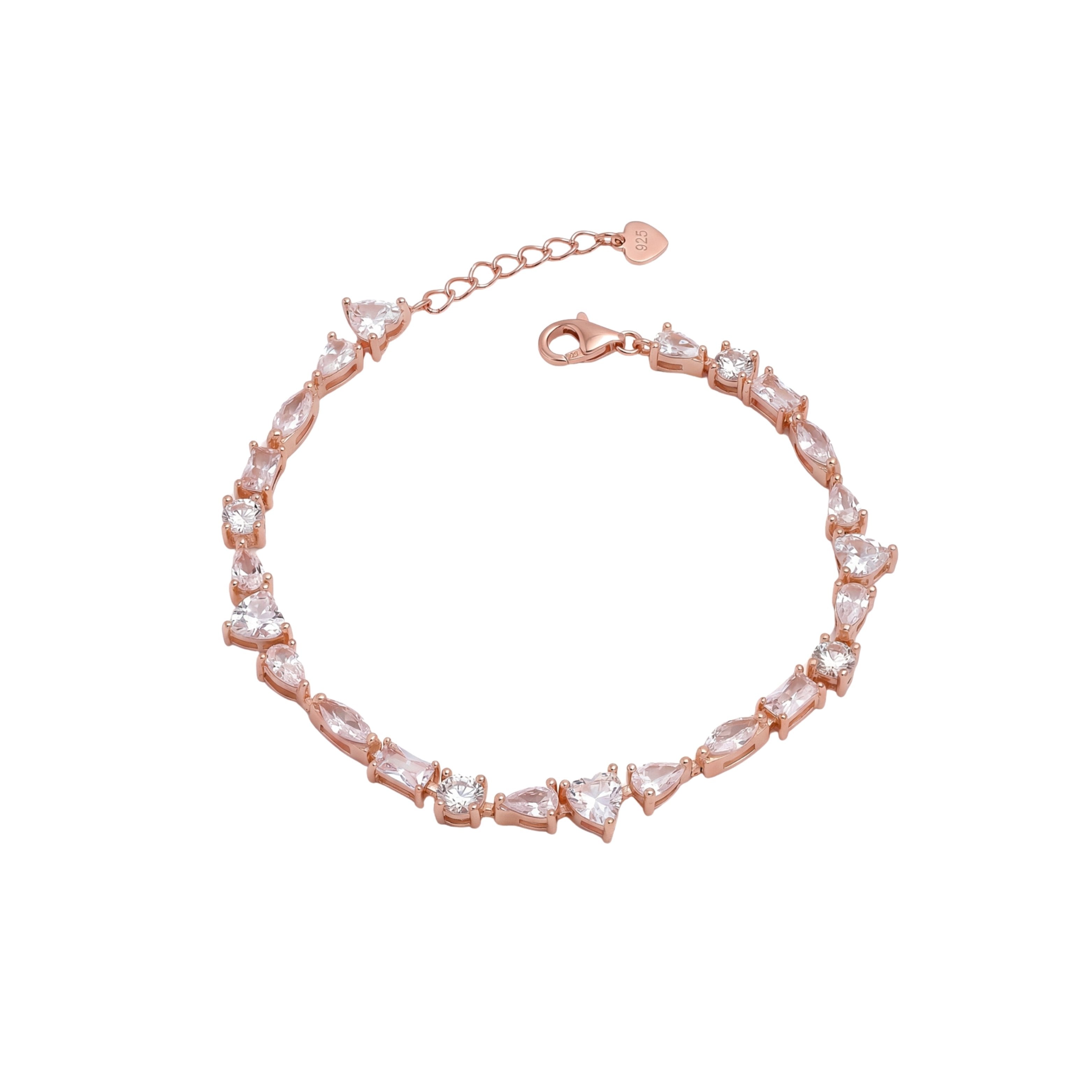 Rose Gold Miniature Designer Hand Bracelet