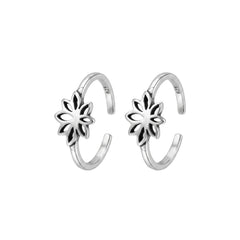 Silver Blossoming Lotus Toe ring