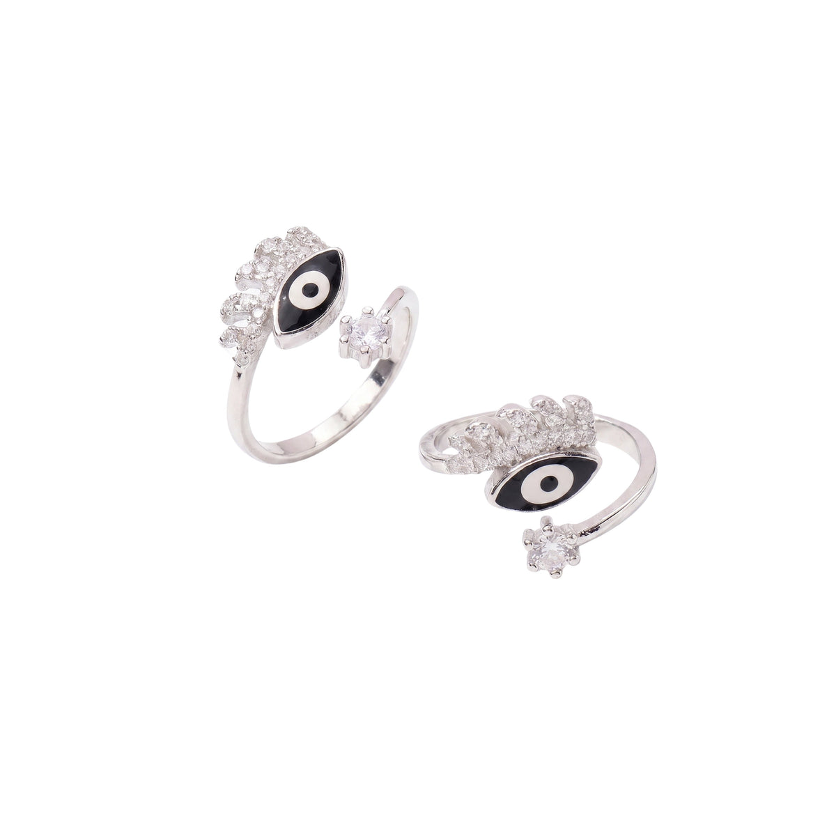 Silver CZ Eyelash Toe Ring For Her