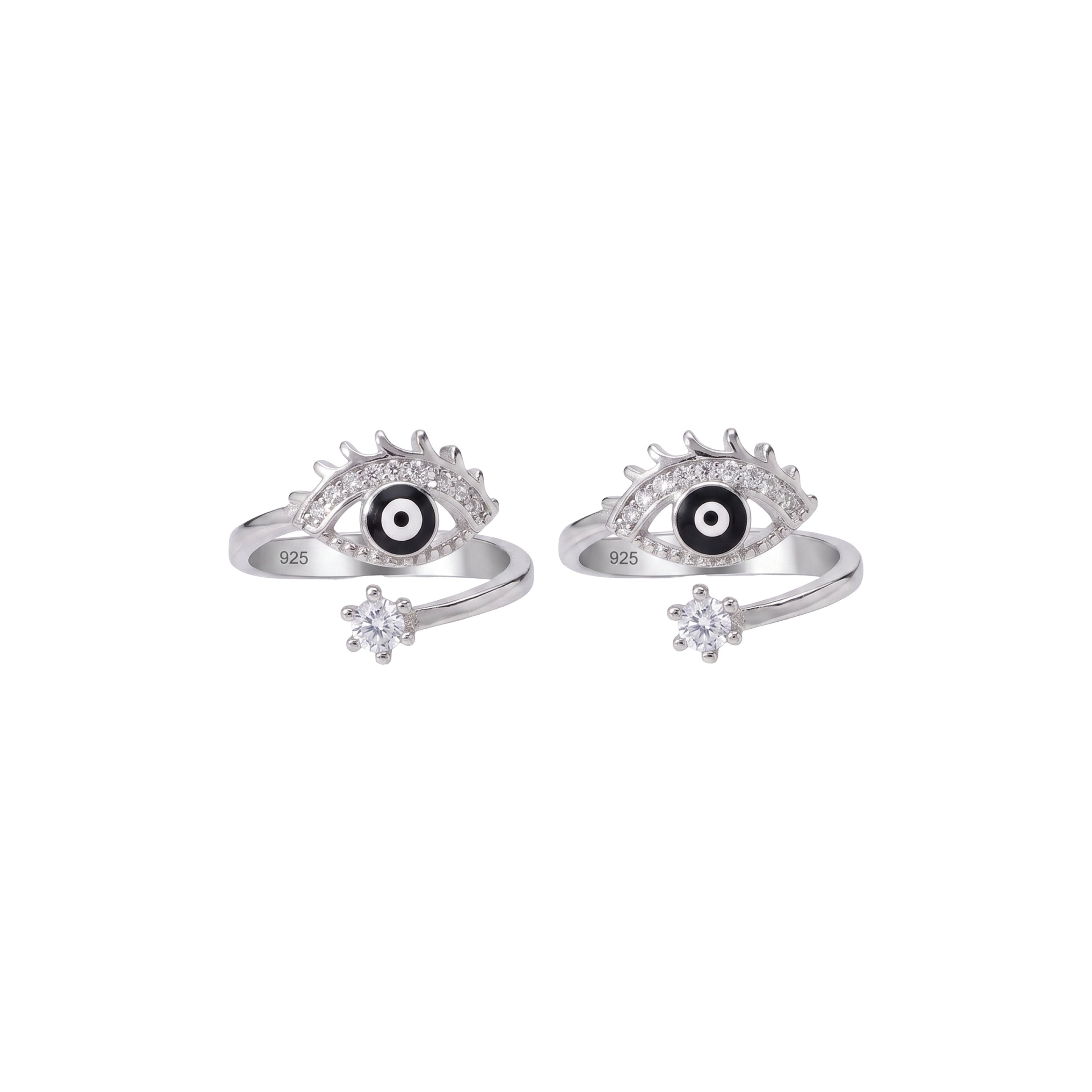 Silver Elegant Eyelashes Toe Ring For Her