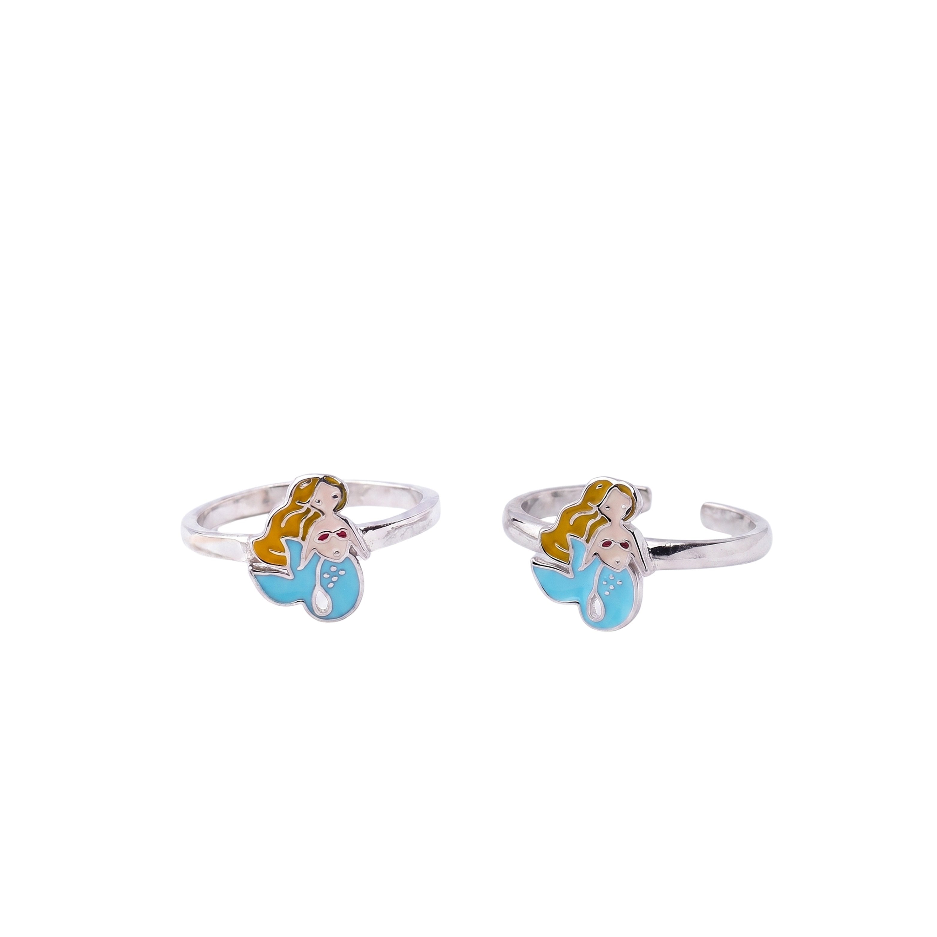 Silver Whimsical Mermaid Toe Ring for Her