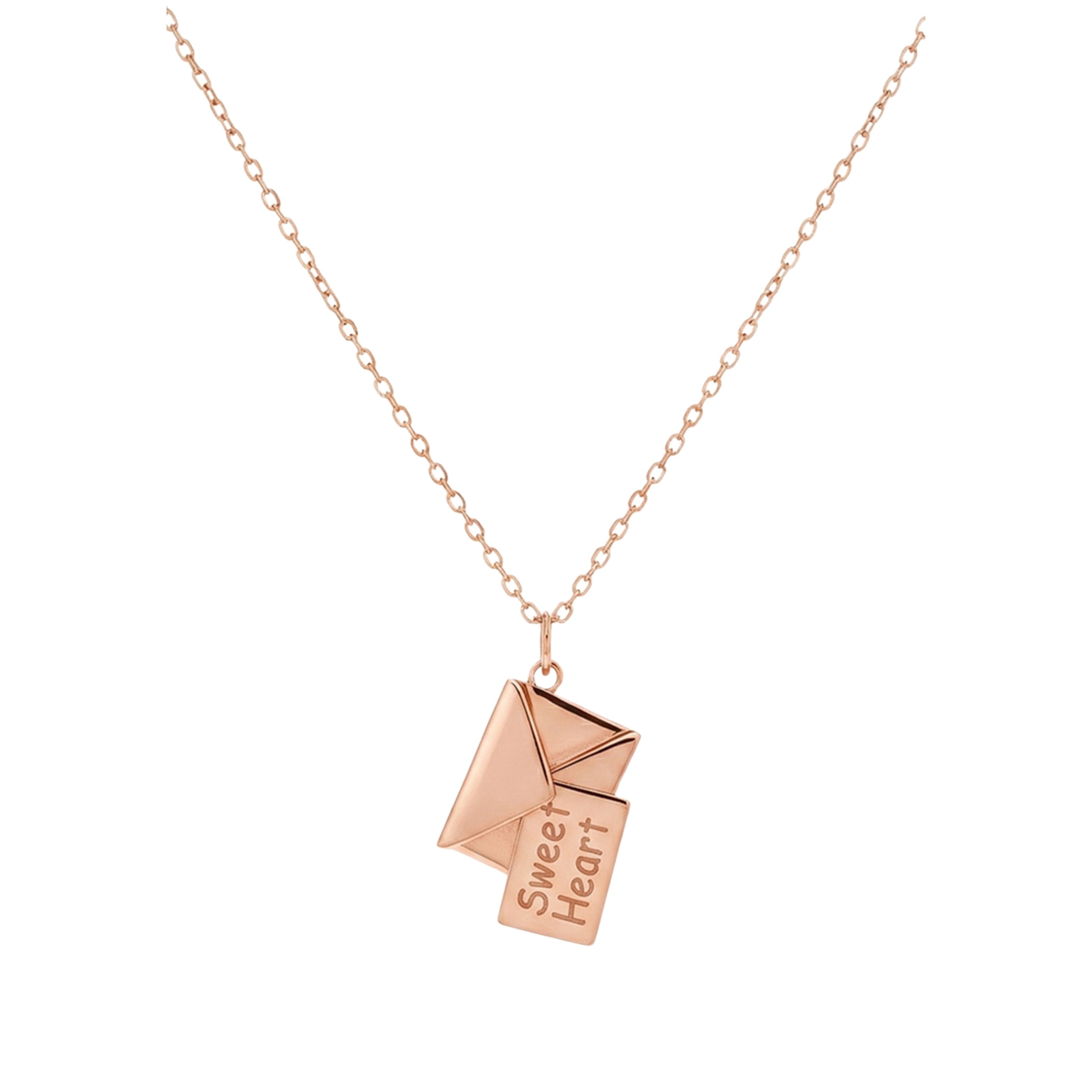 Rose Gold pendant with secret message 925 silver pendant for women