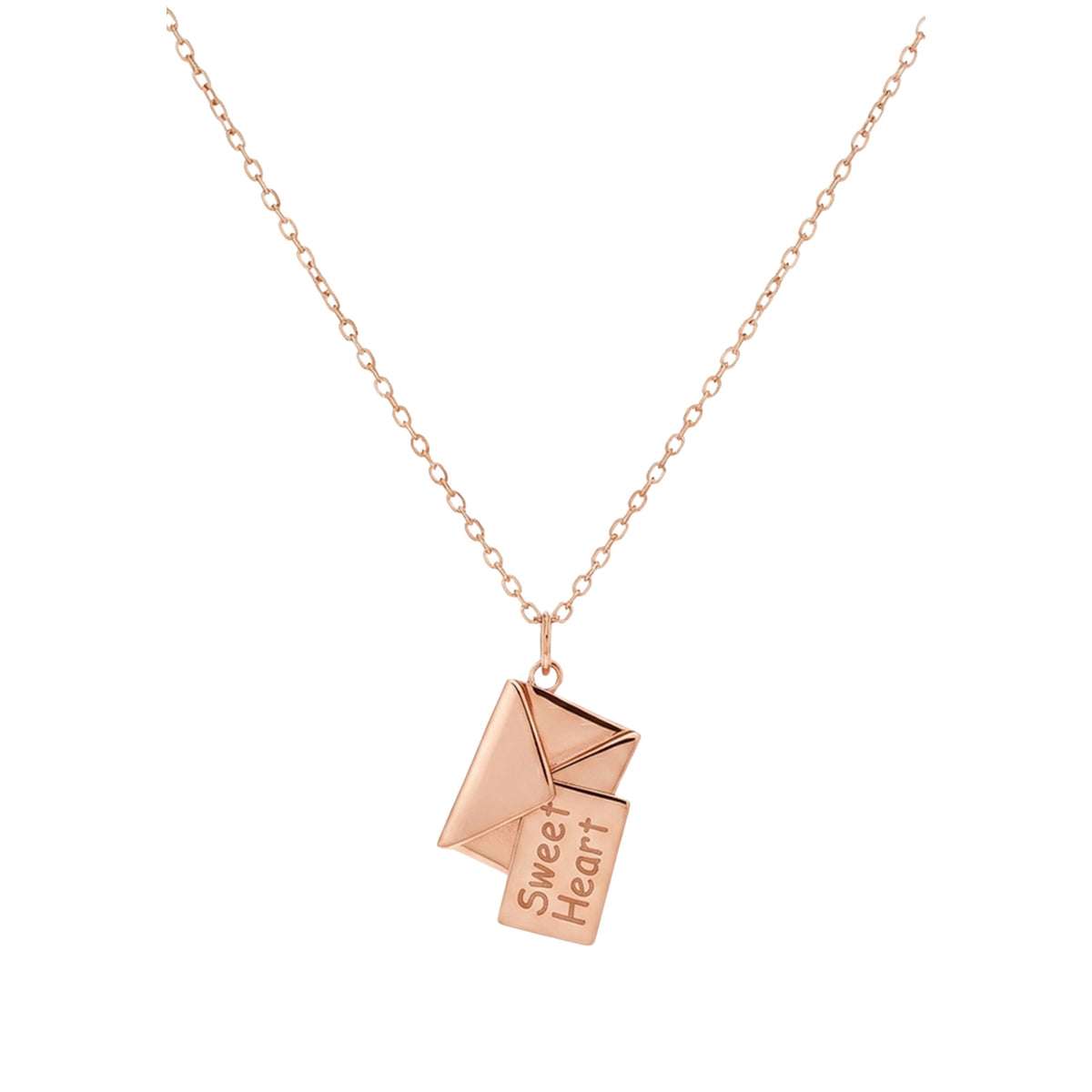 Rose Gold pendant with secret message 925 silver pendant for women