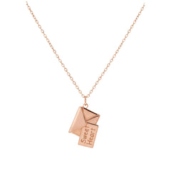 Rose Gold pendant with secret message 925 silver pendant for women
