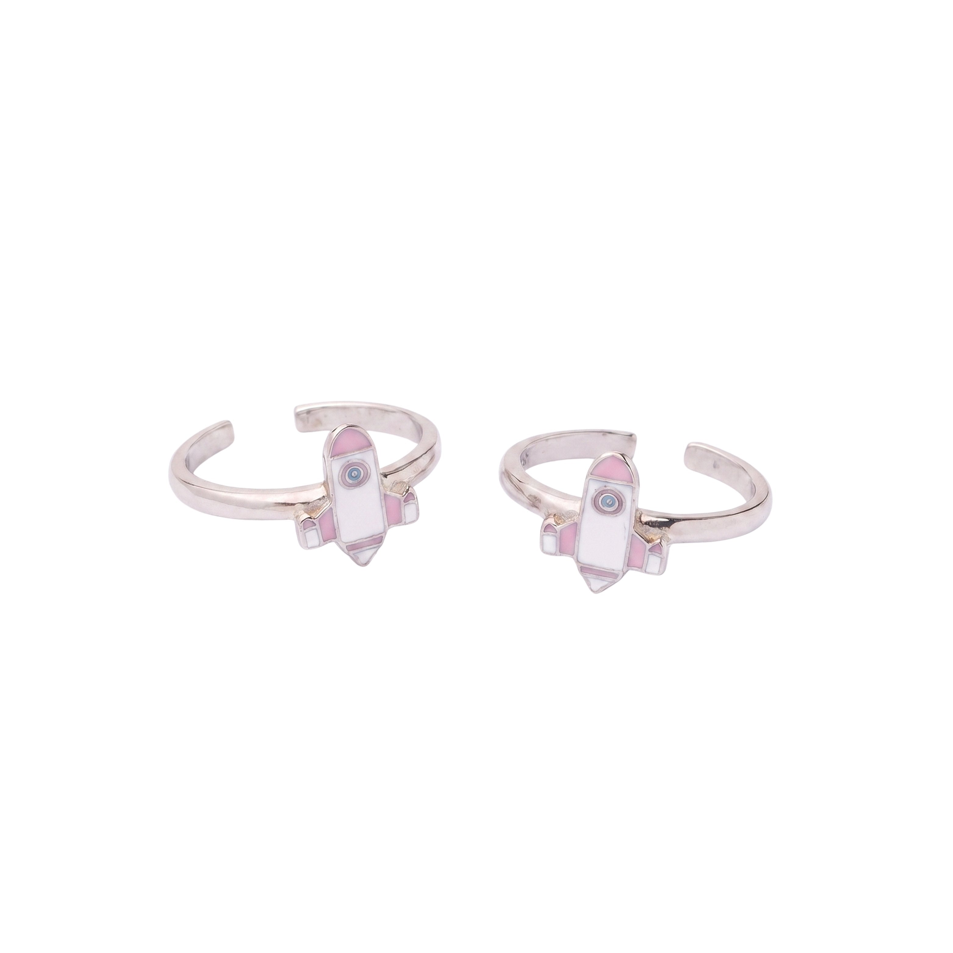 Silver Adventure Space Rocket Toe Ring