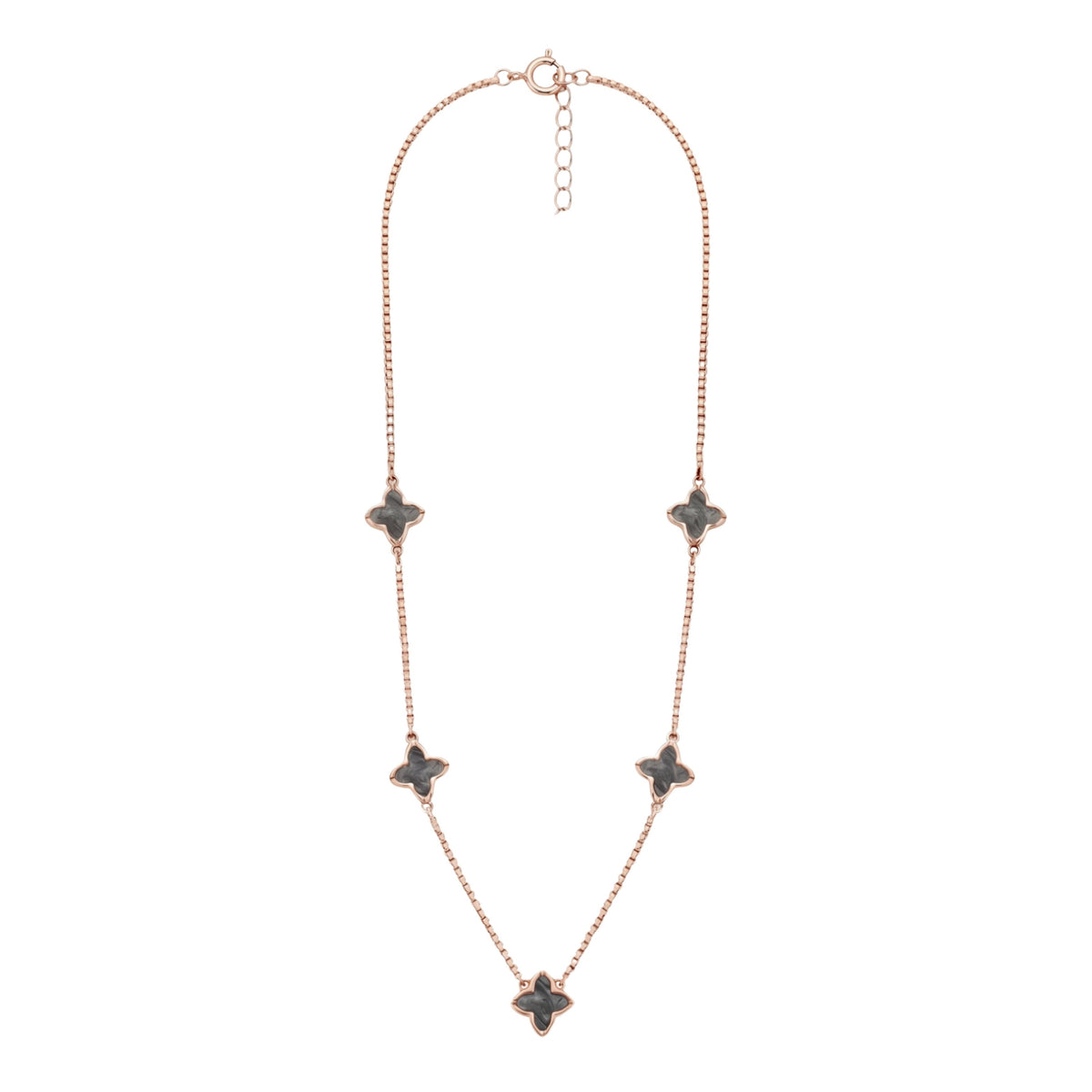 925 Silver Reversible  Rose gold clover leaf necklace