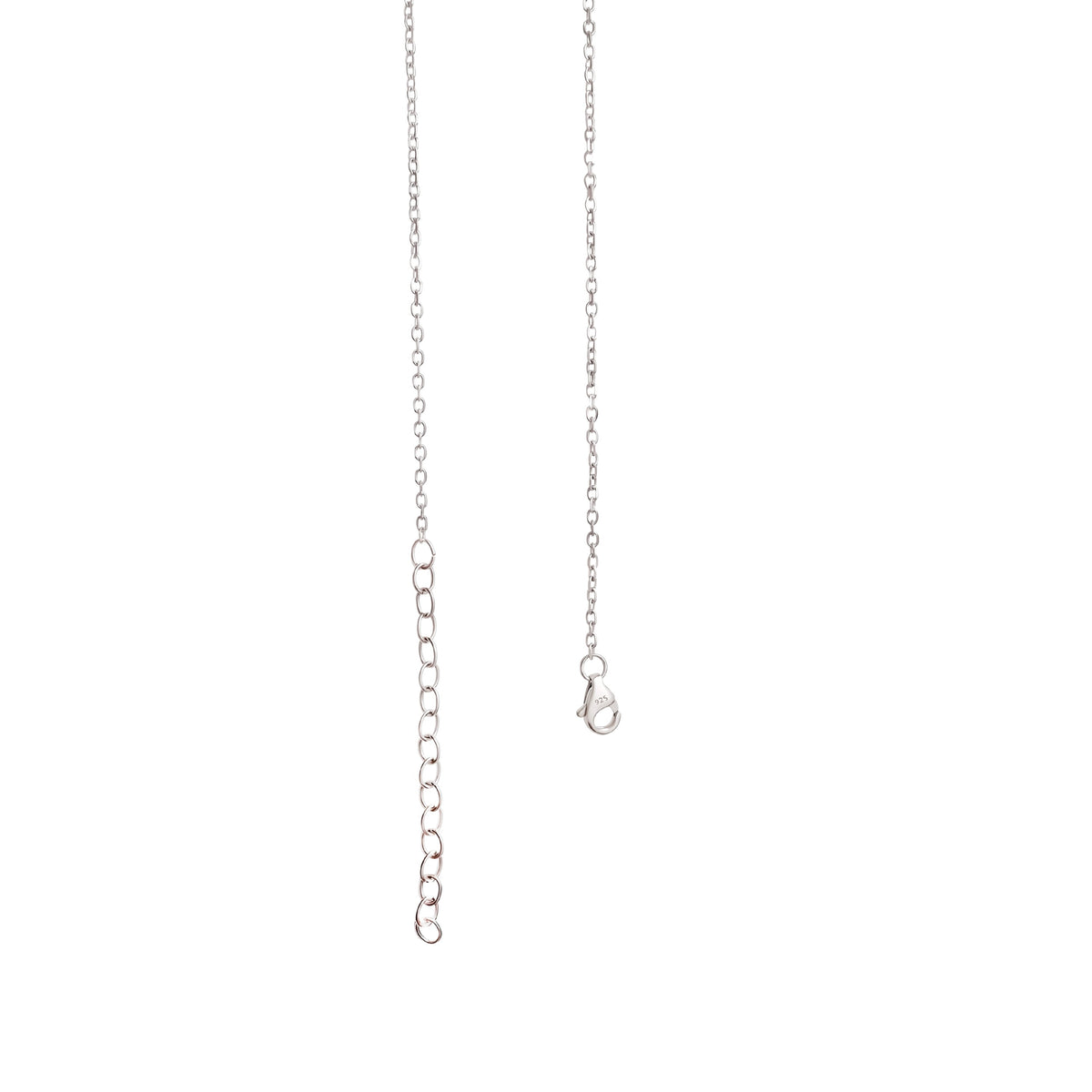 Silver Angel Wings Heart Chain Pendant