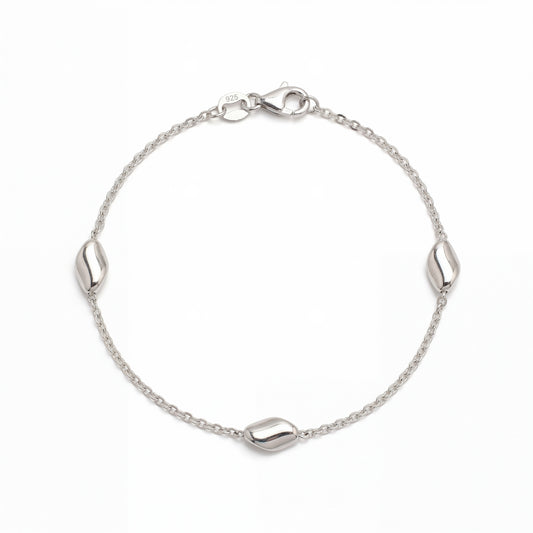 Silver Coffee Bean Bracelet