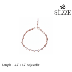 Rose Gold Pave Adjustable Bracelet