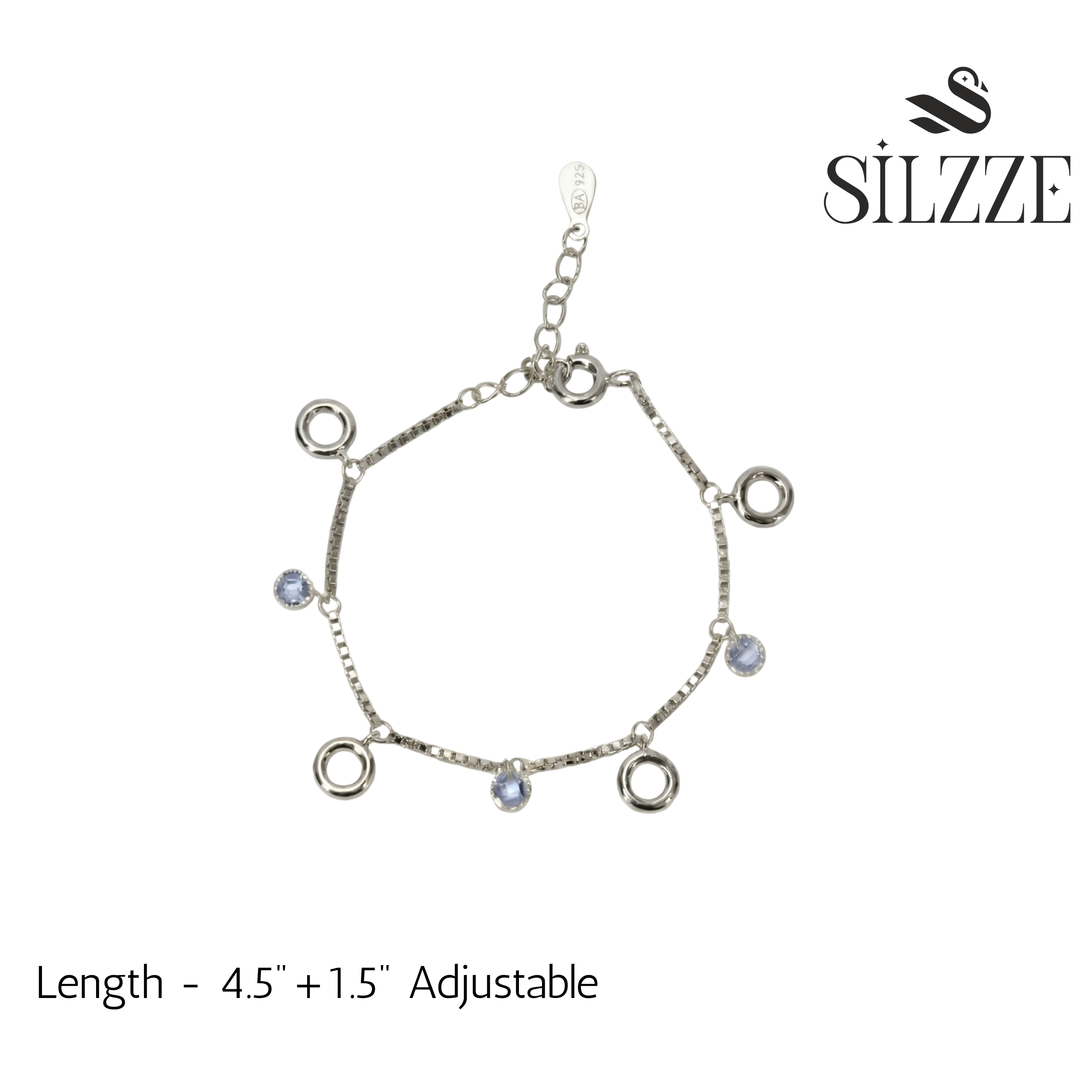 Silver Kids Charming Bracelet