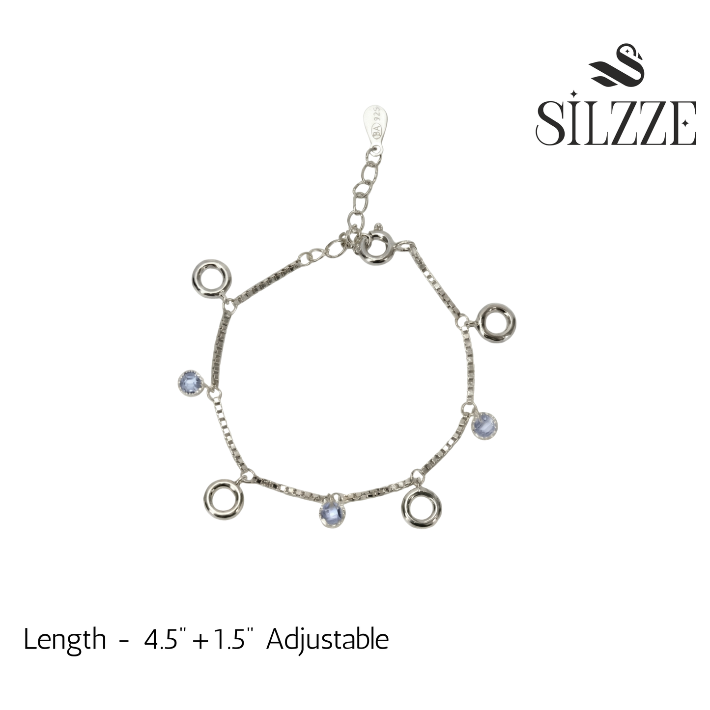 Silver Kids Charming Bracelet