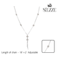 Silver Elegant Pearl Drop Lariat Chain For Her