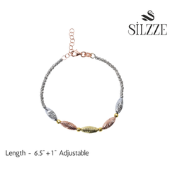 Rice shaped TriColor Bracelet