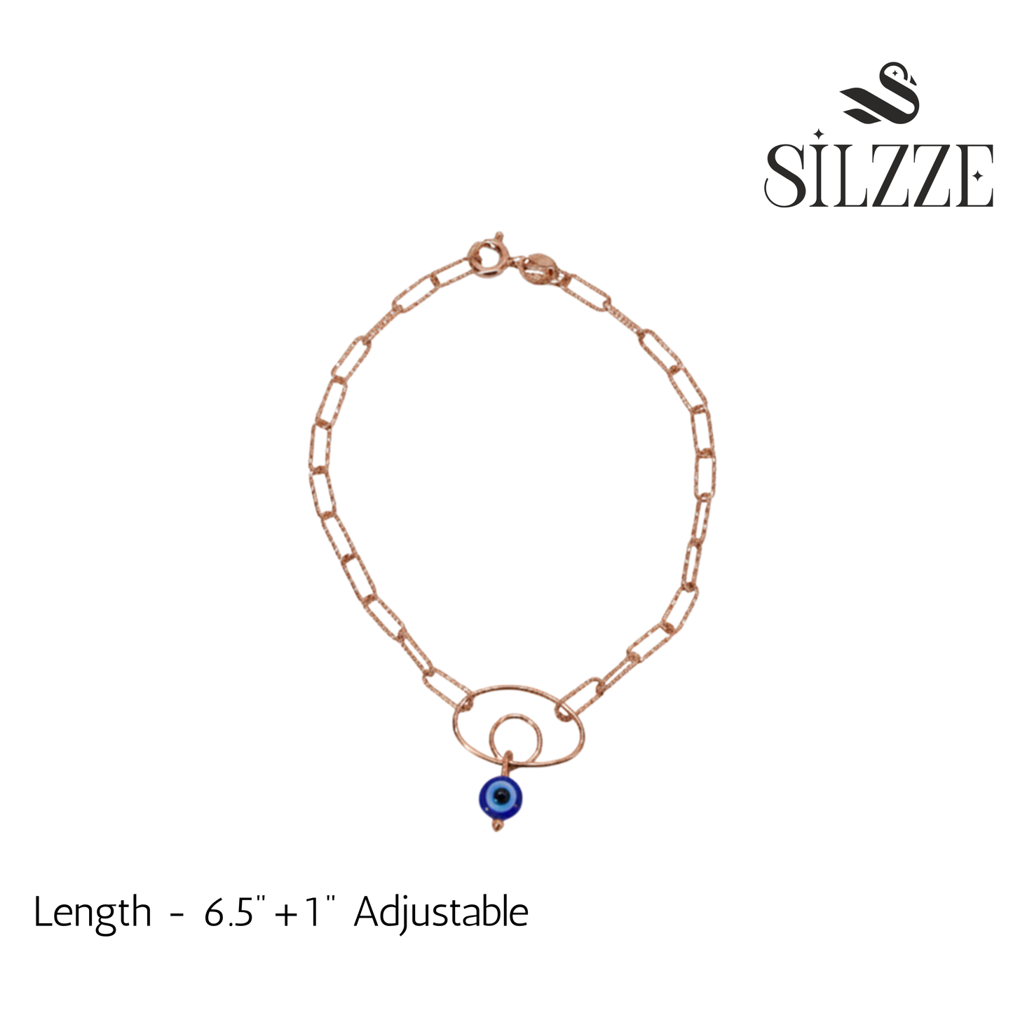 Rose Gold Evil Eye Protection Bracelet