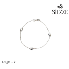 Silver Coffee Bean Bracelet